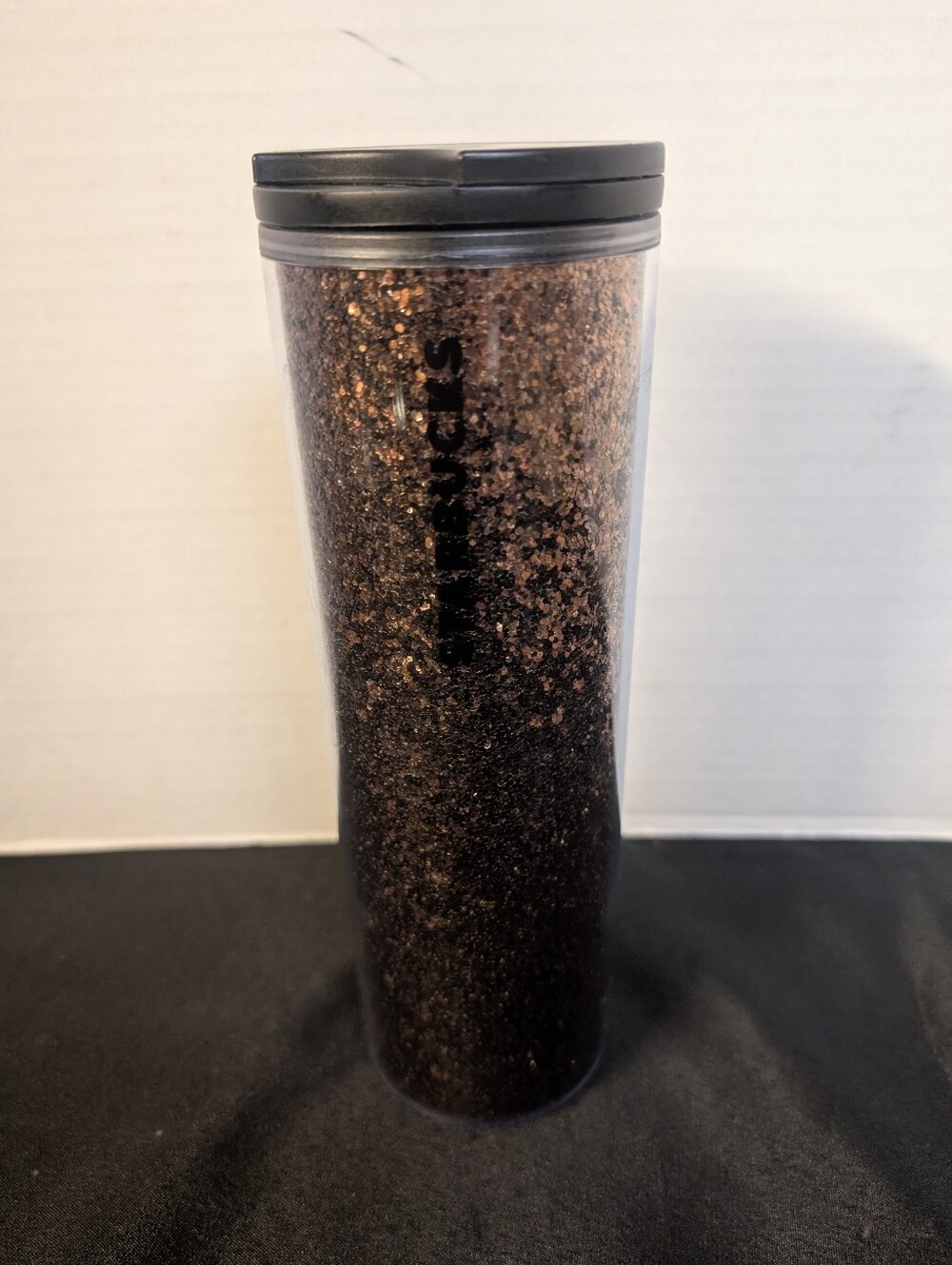 Starbucks 2018 Gold Copper Bronze Glitter Acrylic Tumbler 16 Oz